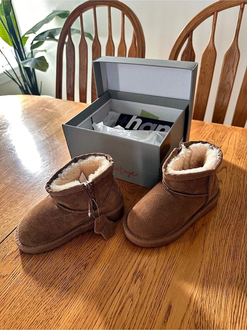 Crown Vintage Toddler Leather Winter Boots in Brown US 8 NWT